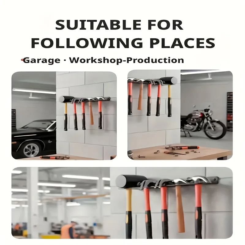 Organizador para llaves de pared con soporte metálico y martillo - imagen 3