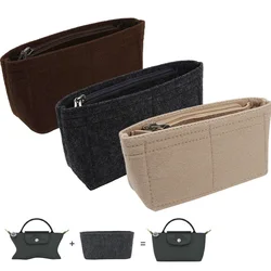 Organizador de bolso de fieltro ligero con forro interior