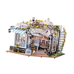 Casa de muñecas de madera en miniatura para manualidades