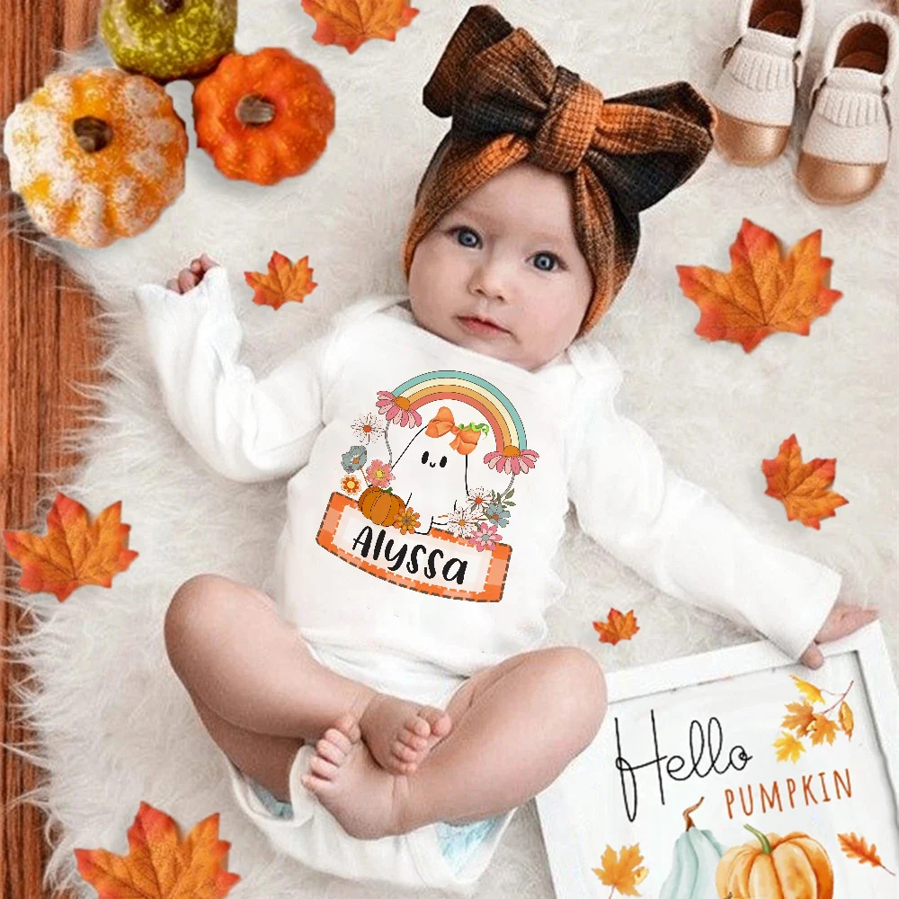 Body personalizado manga larga para bebé – Nombre bordado unisex - imagen 3