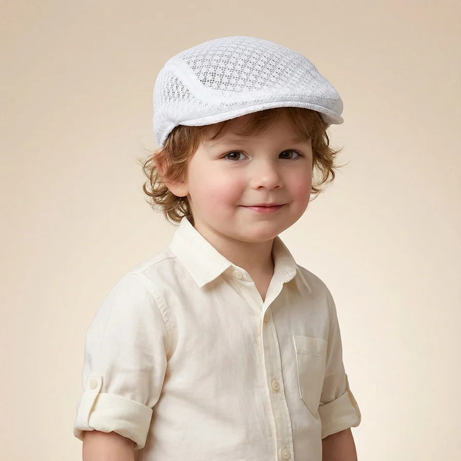 Sombrero de verano infantil retro de malla – para el sol