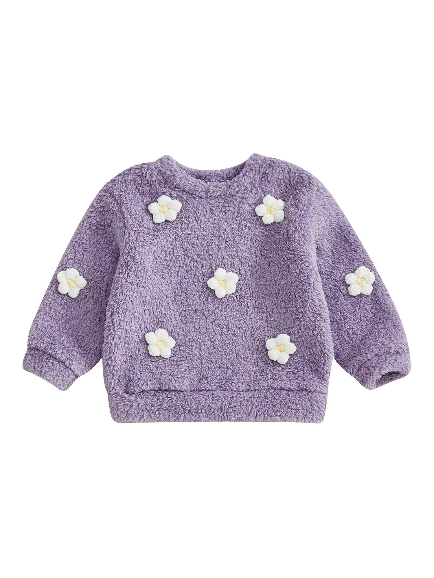 Sudadera con estampado floral y cuello redondo