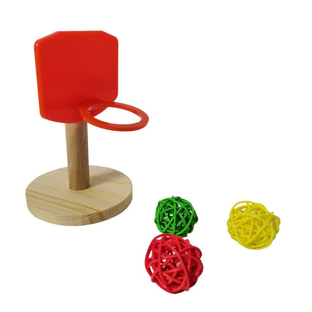 Juguete interactivo para loros con mini cesta y pelota - imagen 2