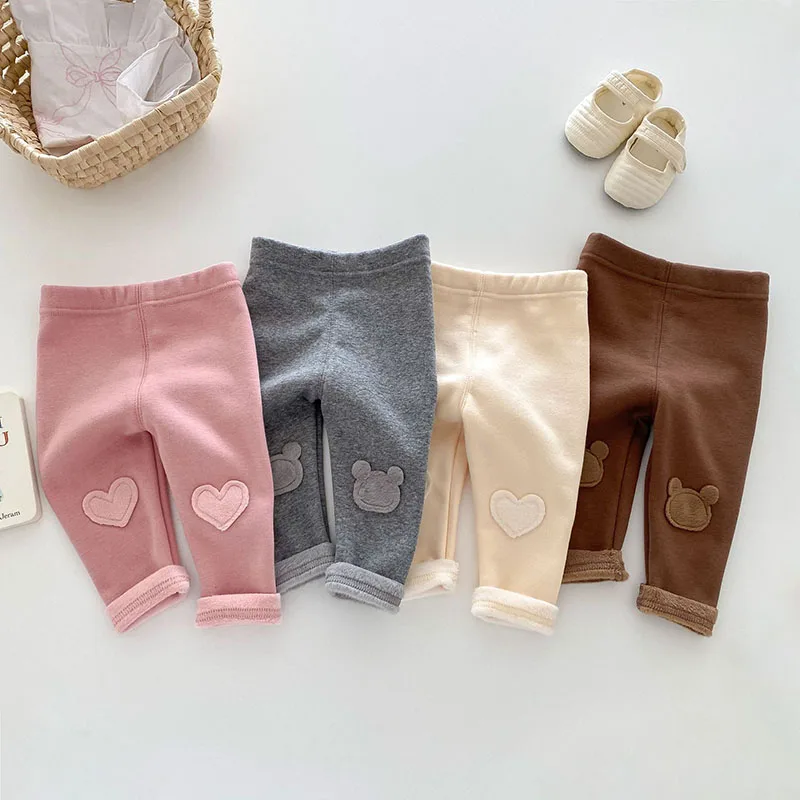 Milangel Leggings de invierno forrado en lana para niño pequeño - imagen 3