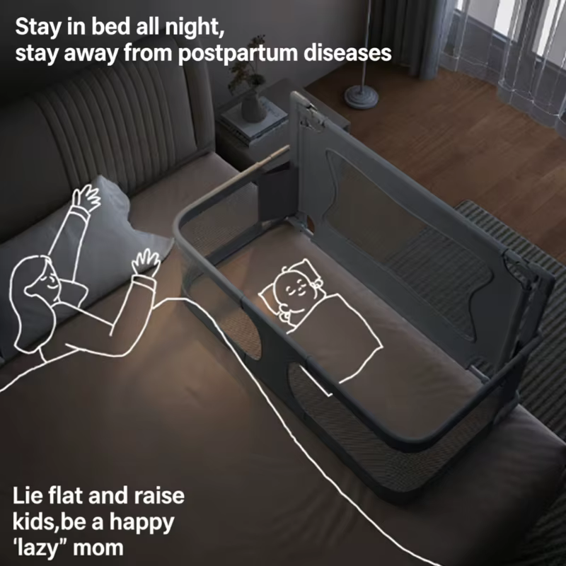 Barandilla plegable para cama de bebé IMBABY – Protección anticaídas - imagen 3