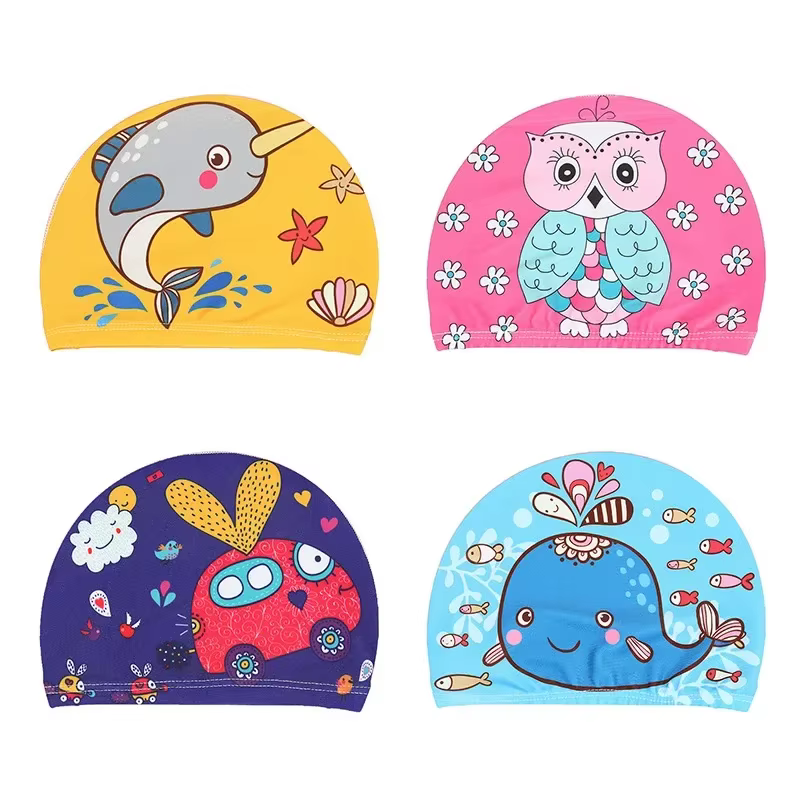 Gorro natación infantil con protección orejas – Impermeable y dibujos - imagen 5