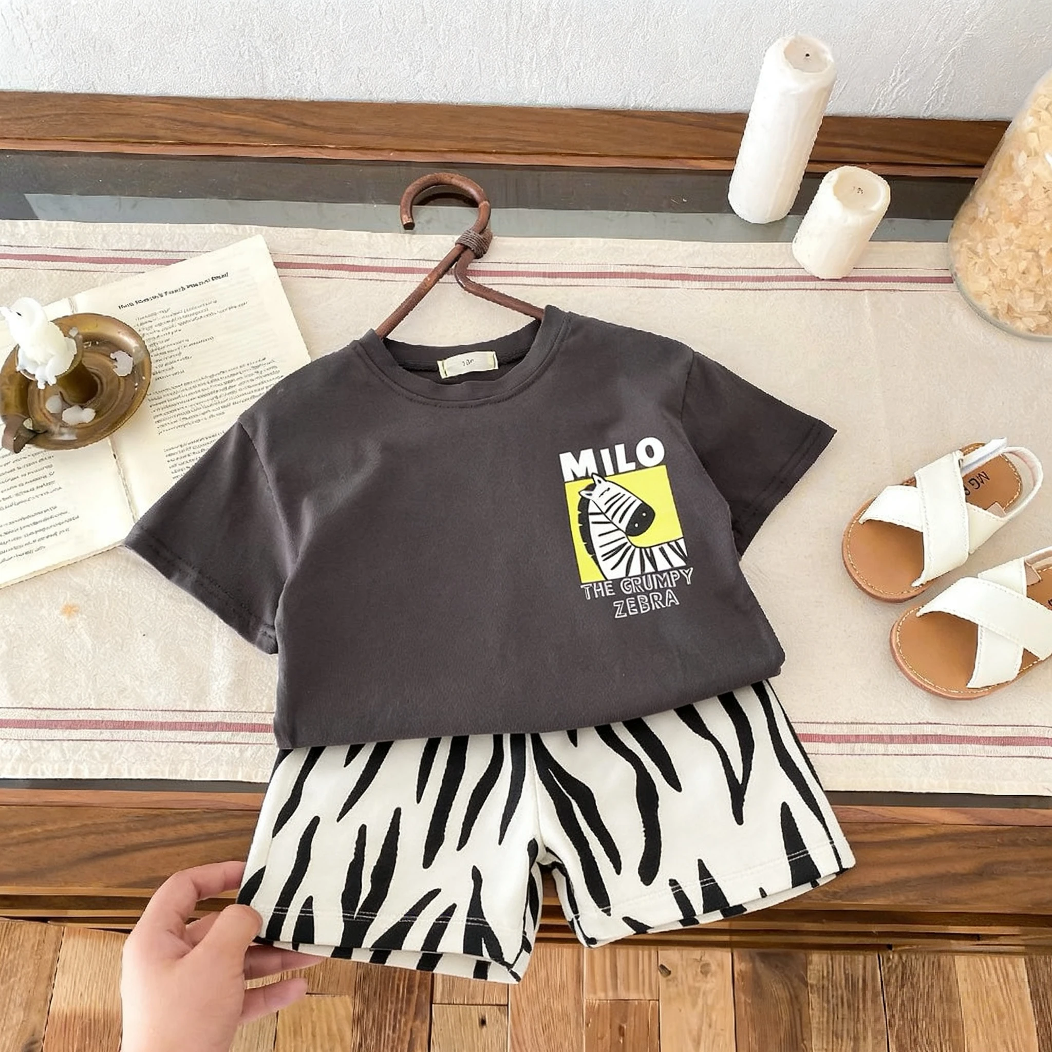 Conjunto verano de camiseta y pantalón corto para niño