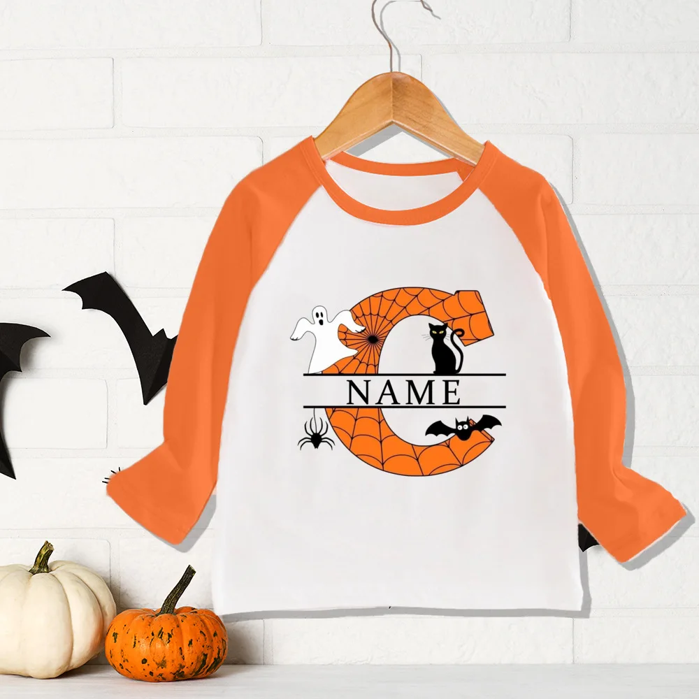 Camiseta personalizada con nombre infantil de manga raglán otoñal - imagen 4