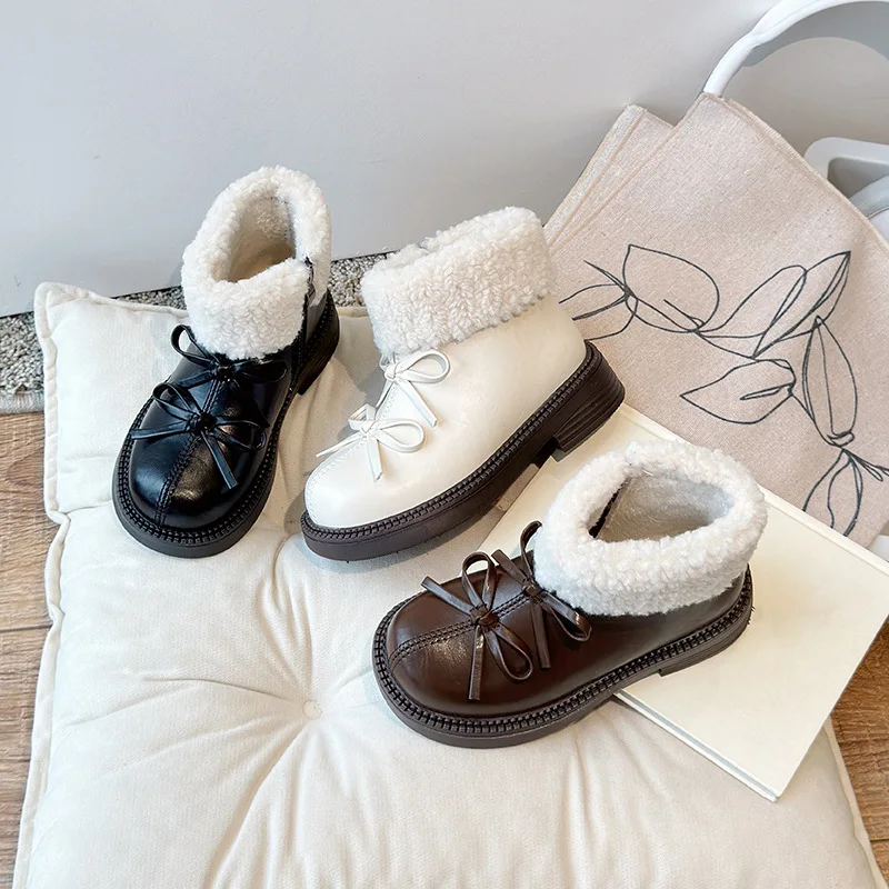 Botas de lana para niña con lazo – cálidas y cómodas - imagen 3