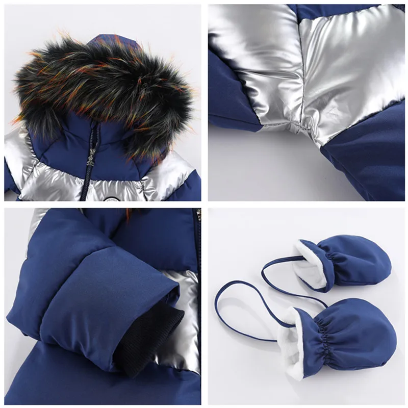 Mono de invierno con capucha y guantes térmicos para recién nacido - imagen 5