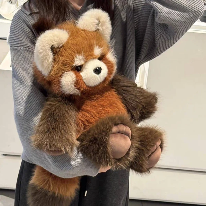 Peluche de mapache rojo de tela suave, ideal para abrazar - imagen 5
