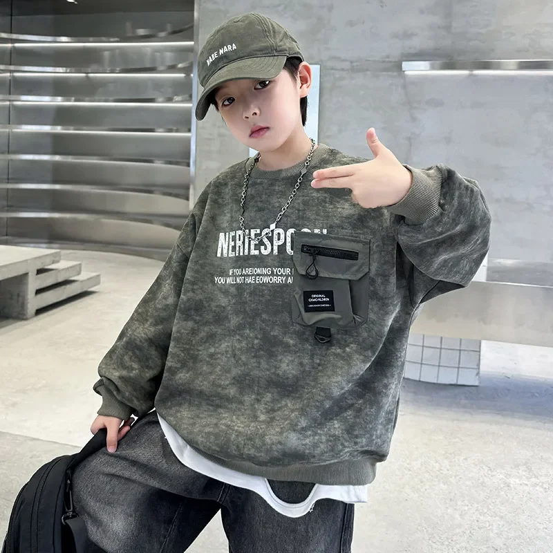Sudadera de niño de cuello redondo cálida para otoño - imagen 5