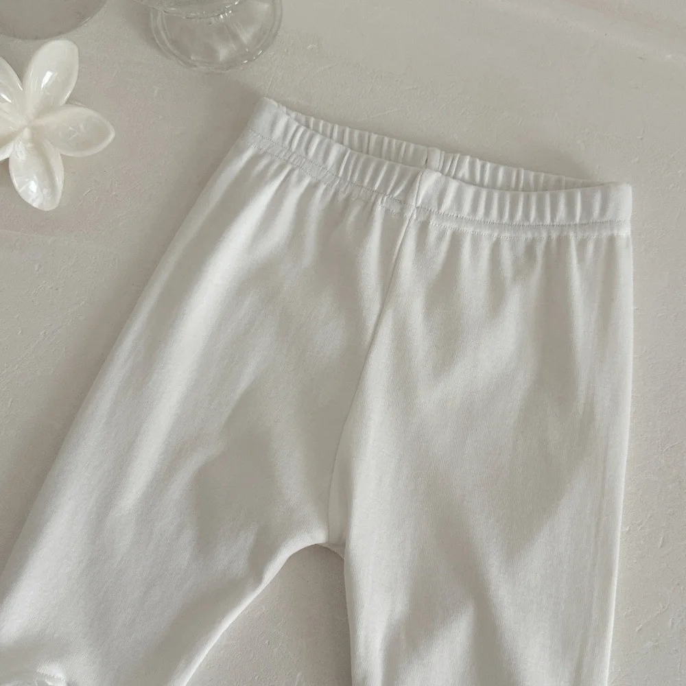 MILANCEL leggings de verano para bebé con encaje floral y flores - imagen 4