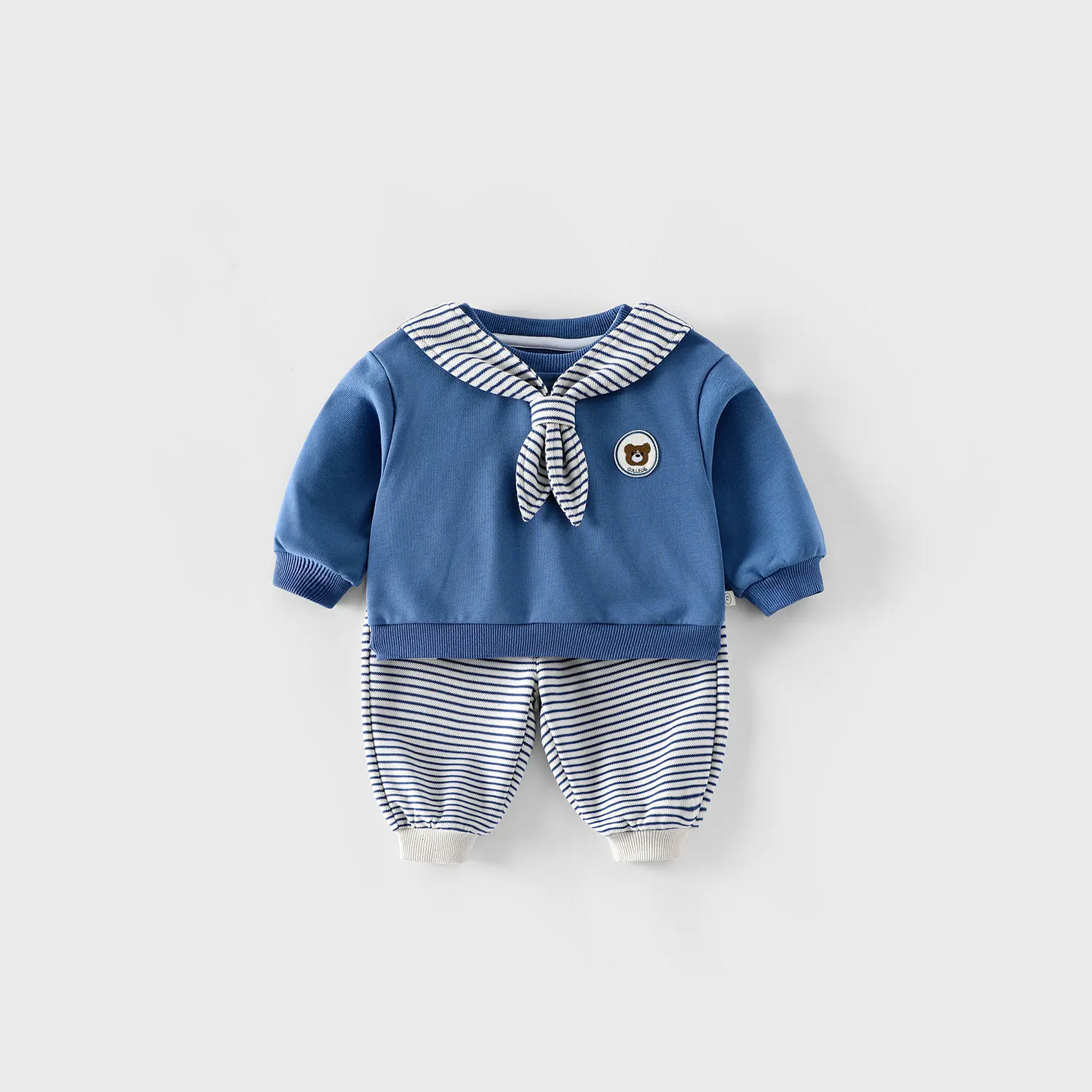 Conjunto infantil de sudadera con capucha y pantalón largo, otoño