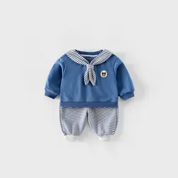 Conjunto infantil de sudadera con capucha y pantalón largo, otoño
