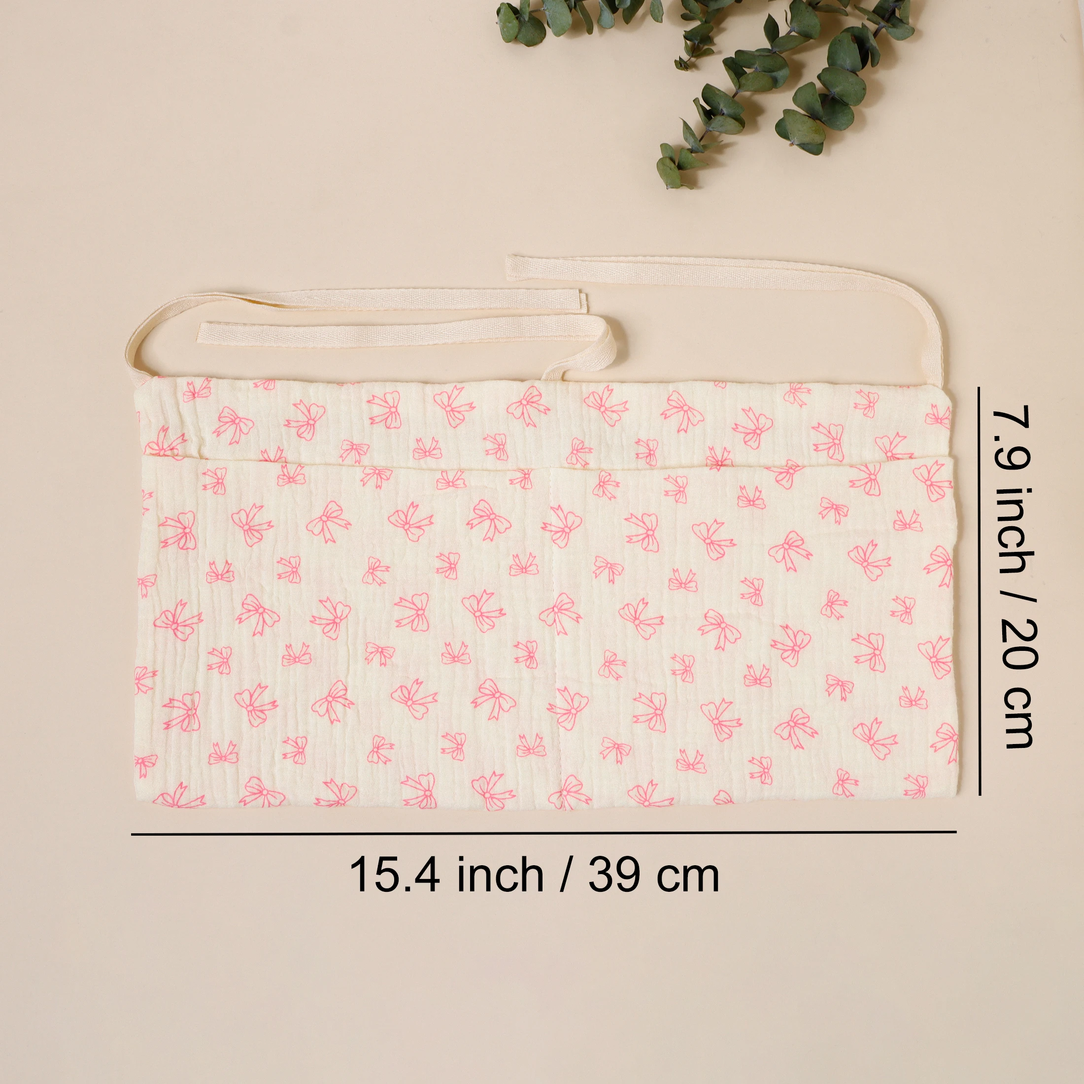 Bolsa colgante de almacenamiento para cuna de bebé de algodón - imagen 5
