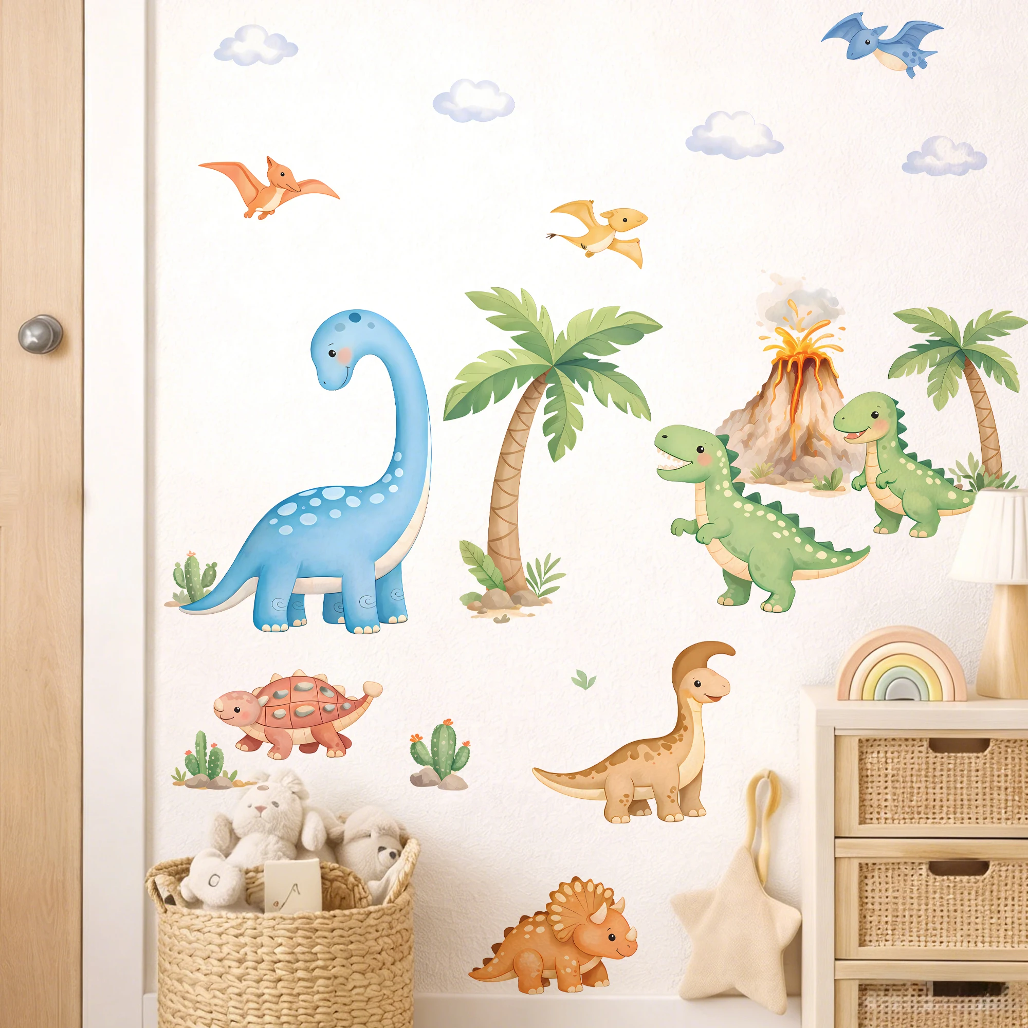 Pegatinas de pared dinosaurios jurásicos desmontables para niños - imagen 2