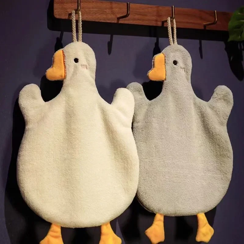 Toalla de mano infantil colgante con pato de caricatura secado rápido - imagen 2