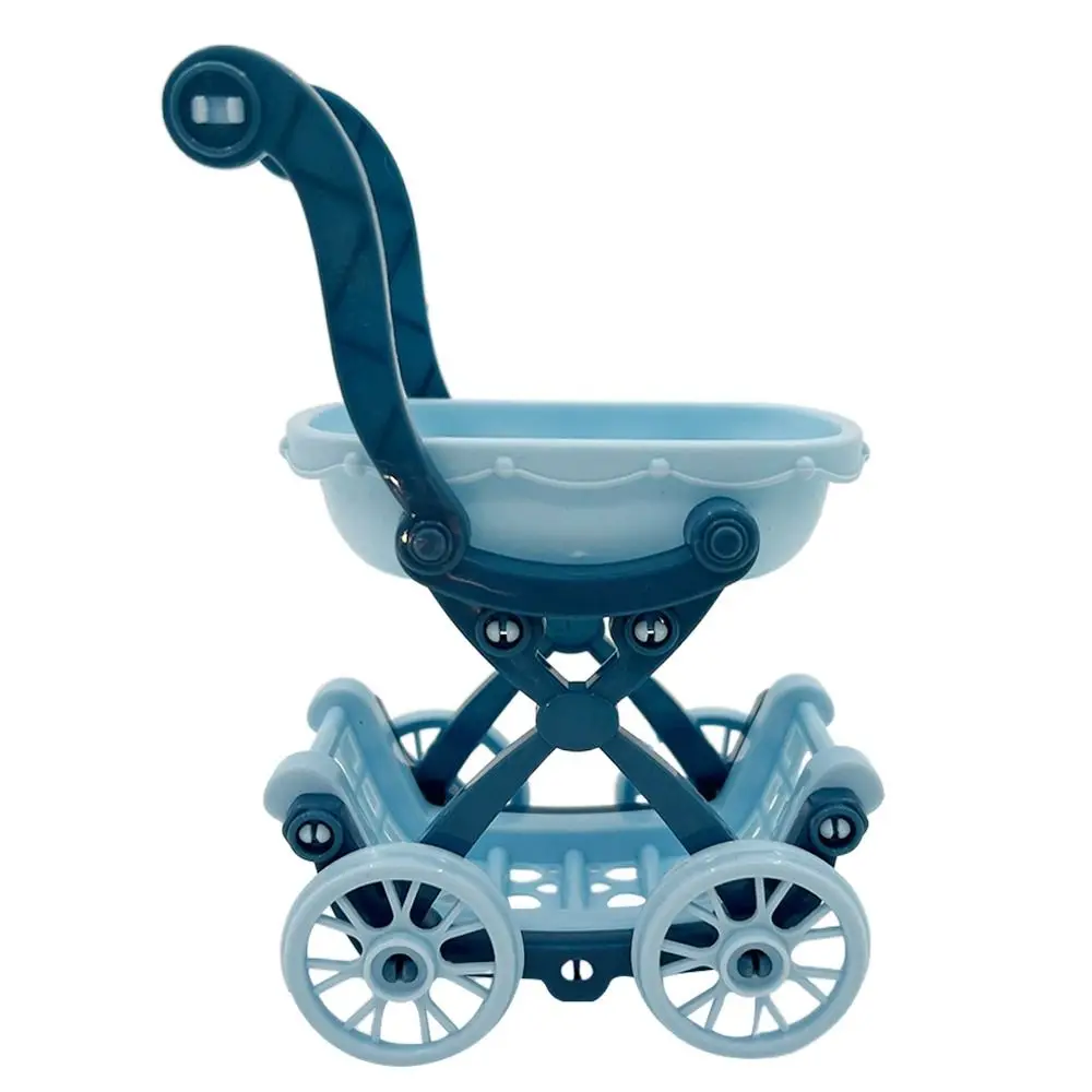 Carrito de bebé para muñecas: accesorios mini muebles simulados - imagen 3
