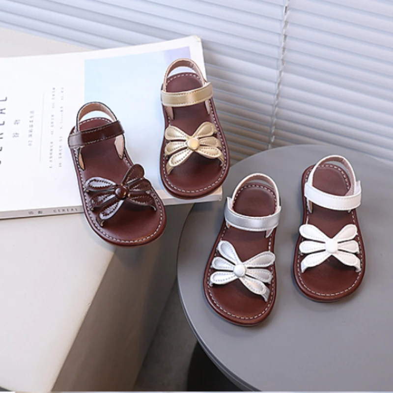 Sandalias de bebé niña con flor y suela blanda, estilo princesa - imagen 5