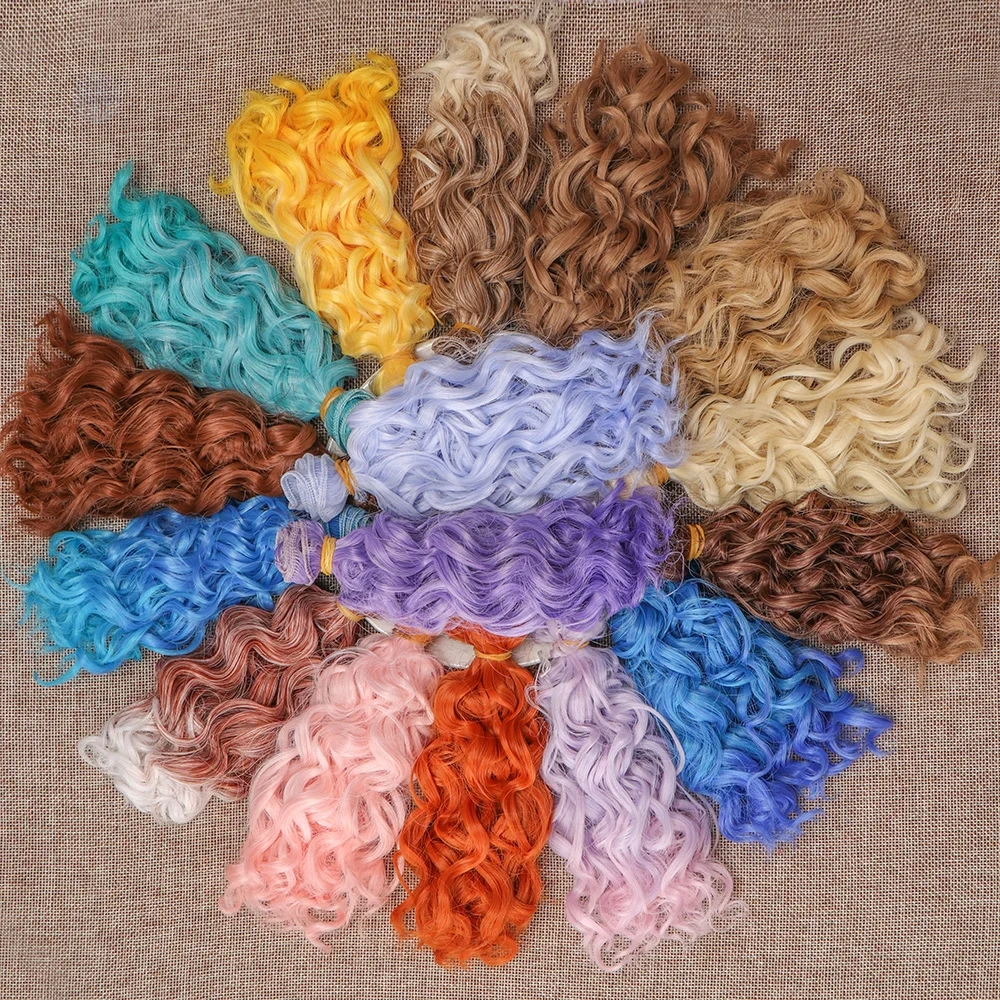 Peluca rizada multicolor para muñecas - talla 1:6/1:4/1:3 - imagen 5