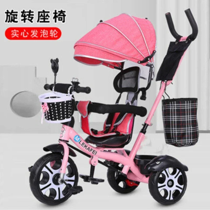 Triciclo para niños con asiento acolchado y ruedas ligeras - imagen 4