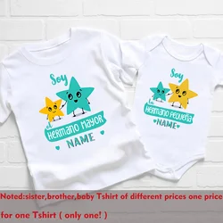 Camiseta y body personalizados para hermanos bebés