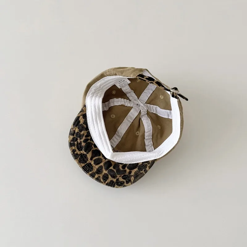 Gorra de béisbol bebé estampado leopardo visera suave primavera-otoño