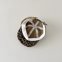 Gorra de béisbol bebé estampado leopardo visera suave primavera-otoño