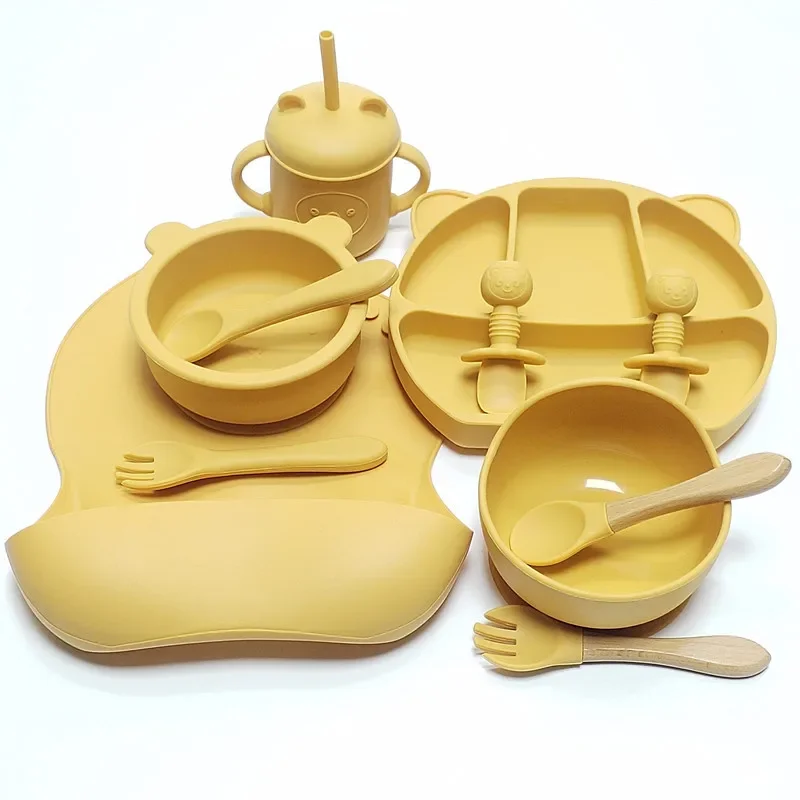 Juego de vajilla infantil en silicona apta para uso alimentario - imagen 4