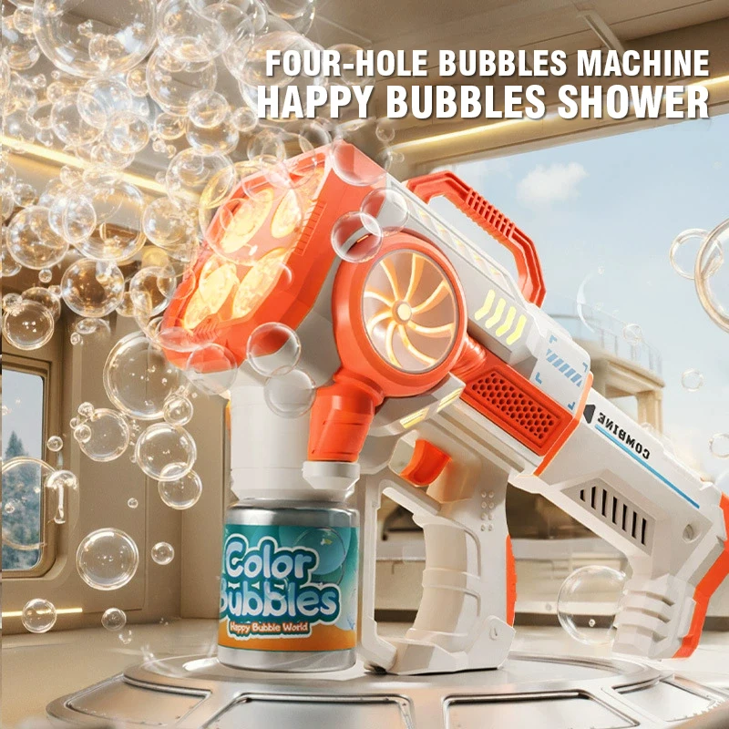 Pistola de burbujas eléctrica recargable automática para fiestas - imagen 5