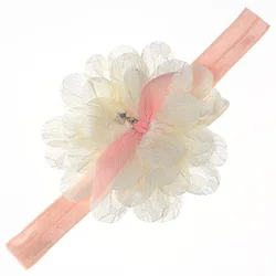 Diadema bebé elástica con encaje floral estilo hada para fiestas