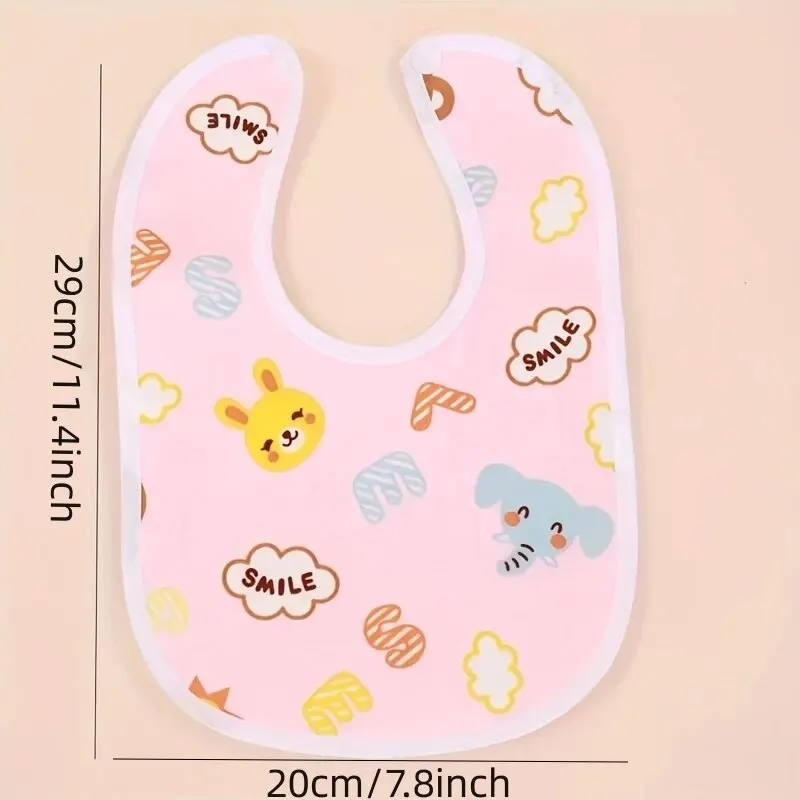 Babero impermeable para bebé suave y absorbente con estampado infantil