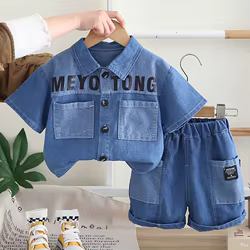 Conjunto de verano para niño: vaqueros y camiseta de manga corta