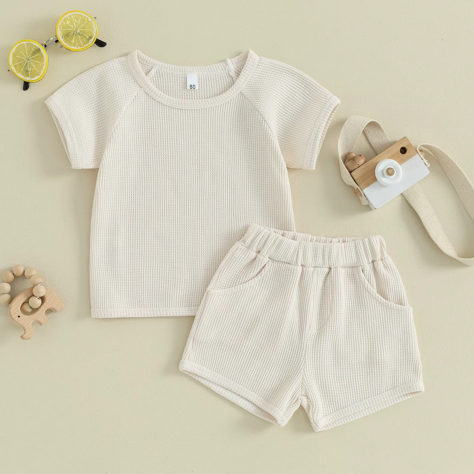 MILANCEL chándal infantil verano gofres – camiseta y shorts - imagen 5