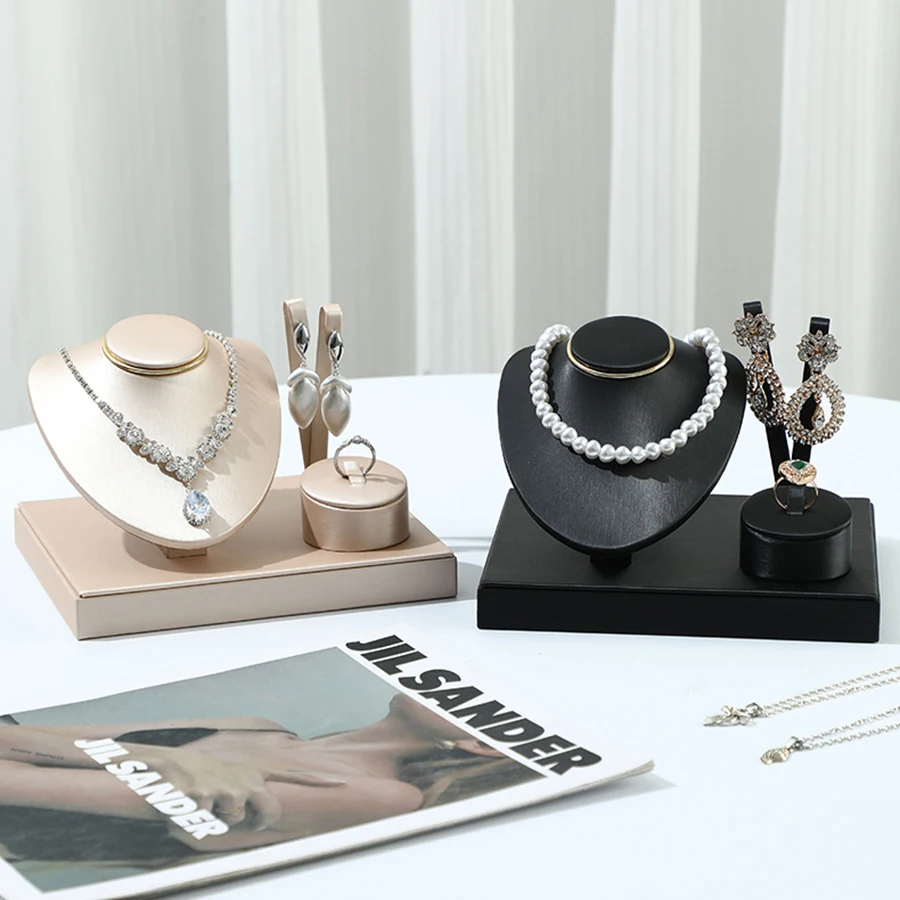 Expositor infantil de joyas de cuero PU para collares y pendientes - imagen 5