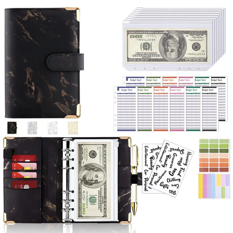 Detalle de organización financiera portátil