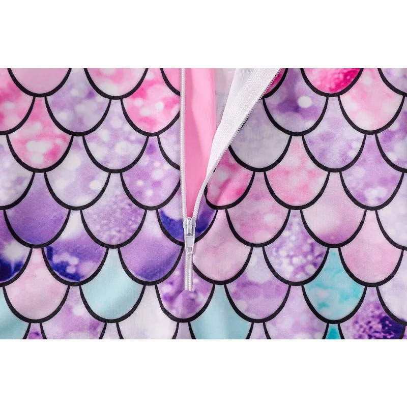 Traje de baño niña una pieza manga larga UV – estampado escamas 3D - imagen 5