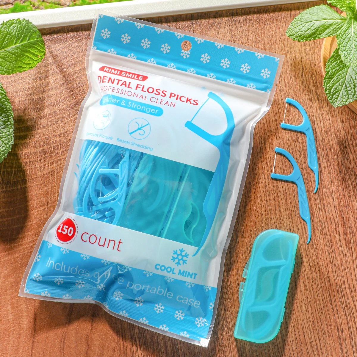 Palillos de hilo dental boca ancha con sabor a menta, resistentes - imagen 2