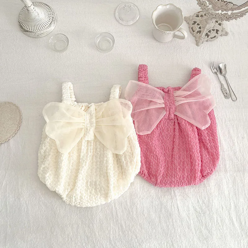 MILANCEL body floral para bebé y mono mariposa con relieve rosa niña - imagen 4