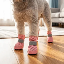 Zapatos para perros de malla transpirable antideslizantes