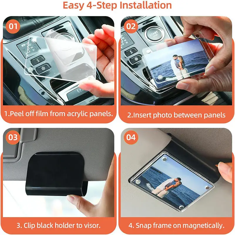 Clip portafotos universal para visera de coche con foto - imagen 5