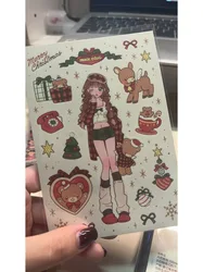 Pegatinas para chicas modernas estilo coreano, personajes dulces