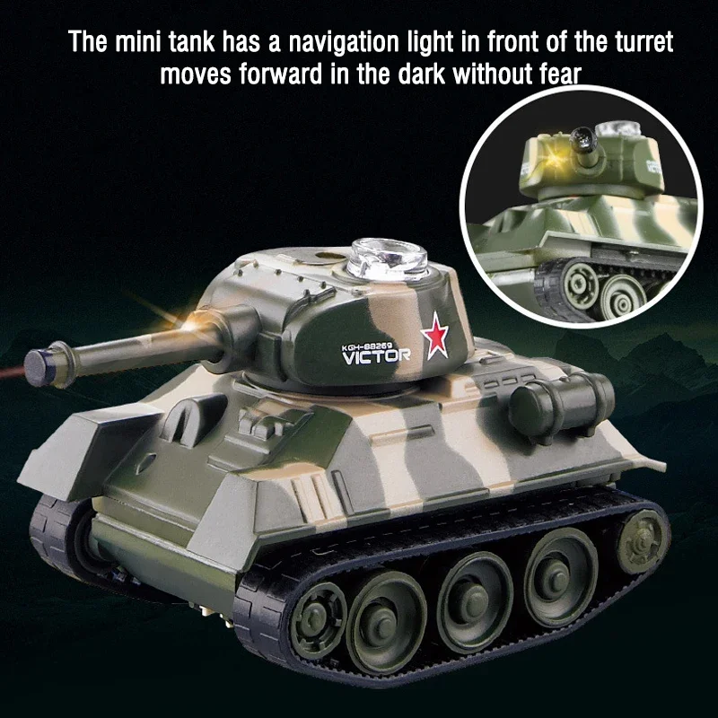 Mini tanque RC de control remoto para niños – Juguete de simulación - imagen 3