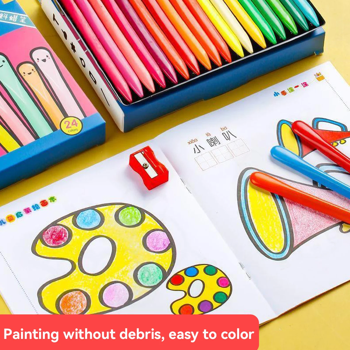Crayón borrable triangular para pintar sin manchar manos de niños - imagen 2