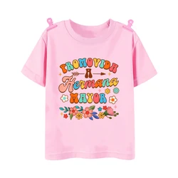 Camiseta para anuncio de embarazo hermana mayor - estampado español