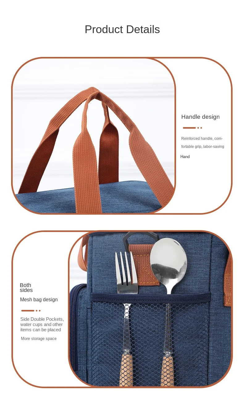 Detalle del bolsillo frontal con cremallera y etiqueta de marca