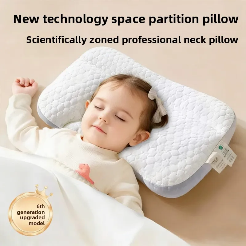 Almohada infantil transpirable con soporte cervical para niños - imagen 4