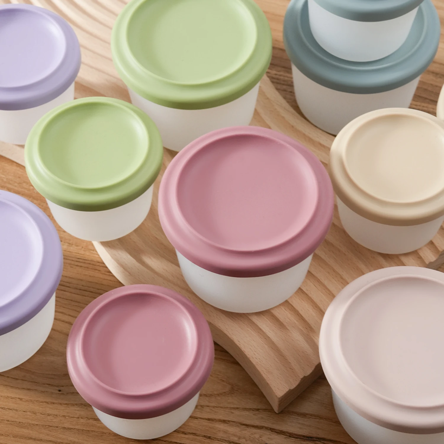 Color Kids vajilla para bebé de silicona con tapas y redondas - imagen 2
