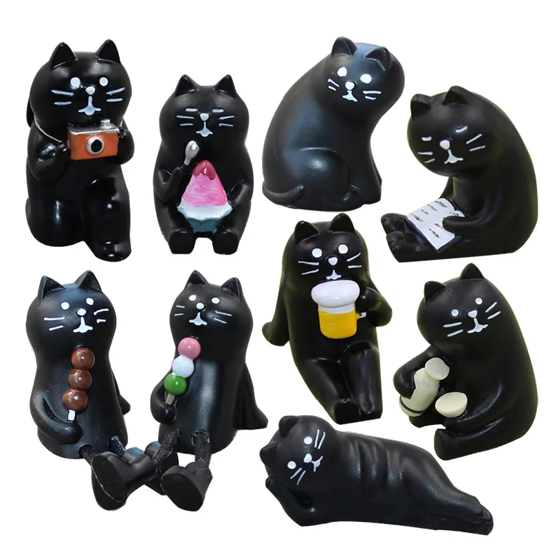Gato negro de resina – Figura decorativa artesanal para bodas - imagen 4